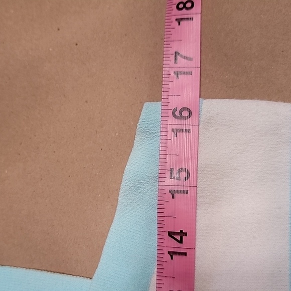 Banana Republic Sleeveless Light Blue and White Square Neck Top. EUC, Size L - Picture 9 of 9